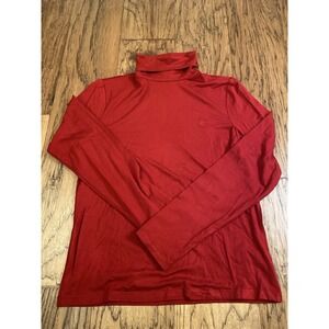 Lauren Ralph Lauren Red Turtleneck Long Sleeve Top Size Medium